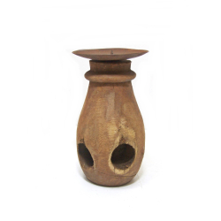 Świecznik drewniany w starym stylu 16cm